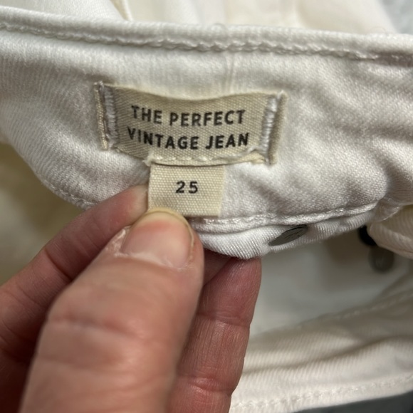 Madewell the perfect vintage Jean white denim waist 25 - Picture 9 of 11